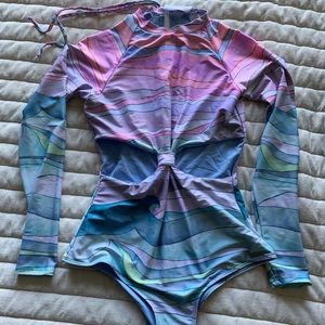 Mara Hoffman Waves Knot Rashguard